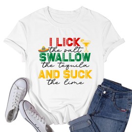 Ascrazy Womens Cinco De Mayo Shirt Mexican Fiesta Tshirt Sombrero 5 De Mayo Party Tops White