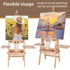 Somime Large Horizontal Wooden H-Frame Studio Easel with Storage Drawer
