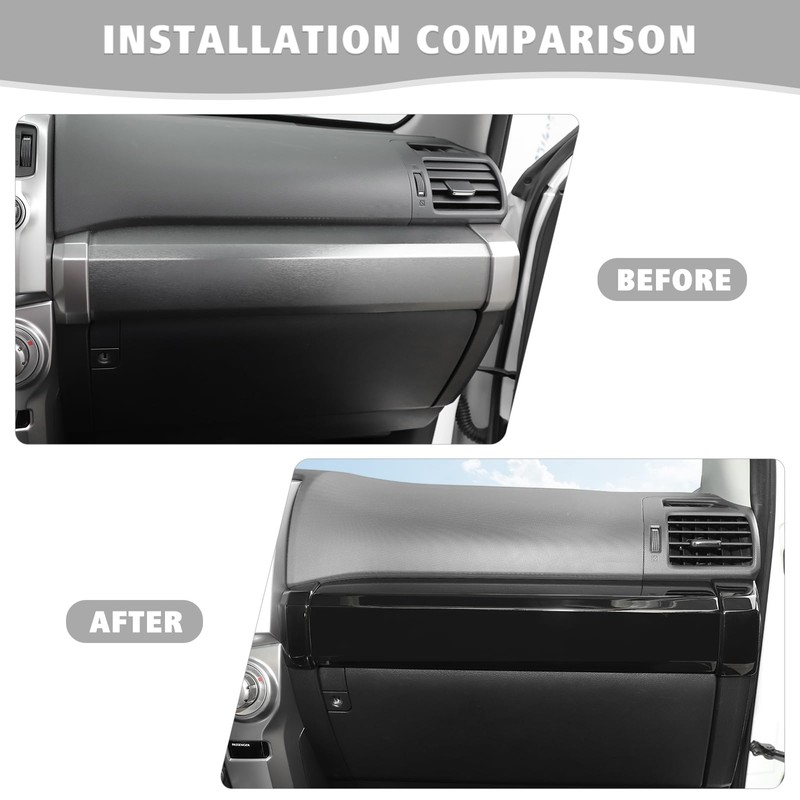 Jimen Compatible with Toyota 4Runner 2010-2024, 3PCS Center Console Co-Pilot