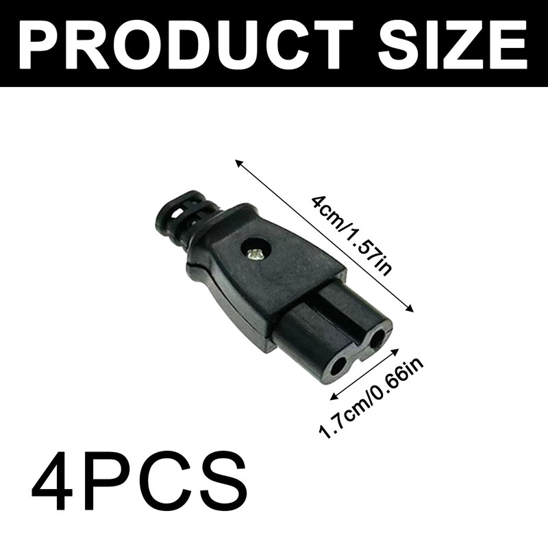 IEC320 C7 2-Pin Plug, Straight Socket, 250 V AC 2.5