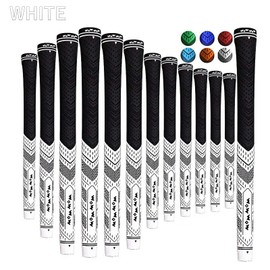 Golf Grips, Club Grips, Set of 8, Interchangeable Non-Slip No Backline, All Weather Performance WOW (White, 8 Pack)