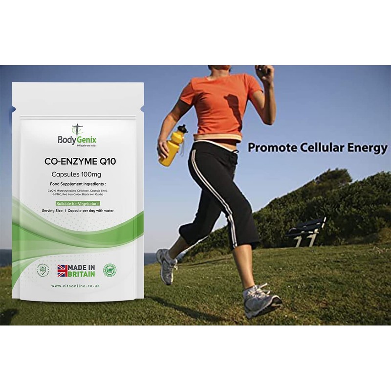 Bodygenix Co-Enzyme Q10 100mg Capsules - Natural Super Food Supplement