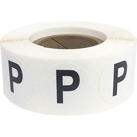Letter P Inventory Labels .75 Inch Round Circle Dots 500 Adhesive Stickers