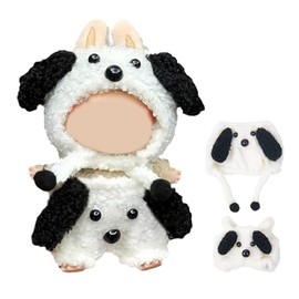 UNOGIFT LA Boo-Boo Clothes Soft Plush Doll Costume – Premium Outfit & Accessory Set for Series 1 and 2 Doll Fans, 17cm, Panda