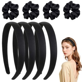 Women's Satin Headbands Set of 8
