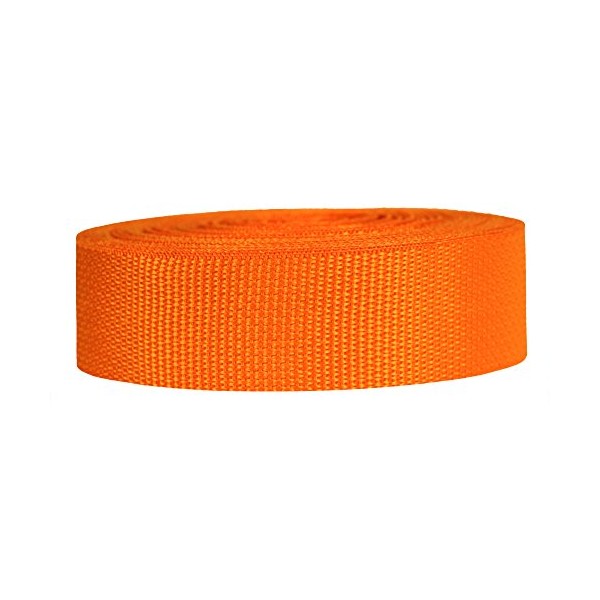 Strapworks Lightweight Polypropylene Webbing - Poly Strapping for Outdoor DIY Gear Repair, Pet Collars, Crafts â 1.5 Inch x 10 Yards - Orange
