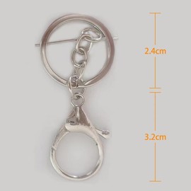OEDVCIA Key Jewelry Rotating Tether Hook Lanyard Clips snap Hook Swivel Clasps Clip Keychain Rings