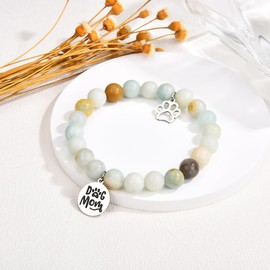 Leyung Dog Mom Gifts for Women, Dog Mom Mothers Day, Paw Charm Bracelets Christmas Birthday Jewelry Gifts for Dog Lovers Dog Mom