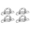 Generic 4 Pack Stainless Steel Pad Eye Plate U Hooks