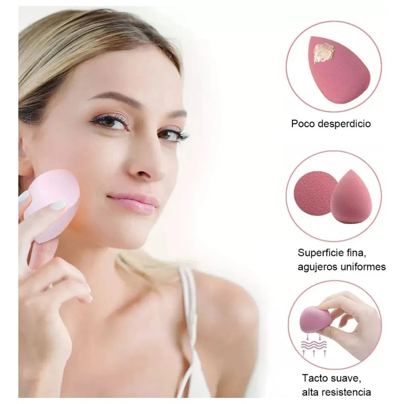 Wegalife® Kit De Esponja Para Maquillaje Con Brochas Kabuki Para