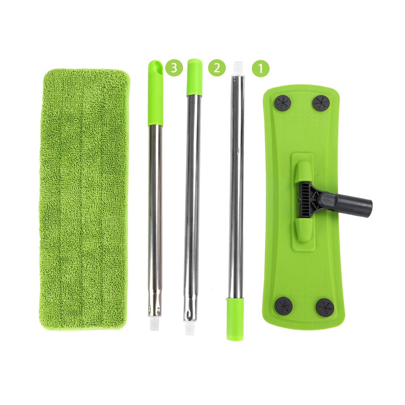 Runful Green Mop, Flat Mops for Floor Cleaning with Long