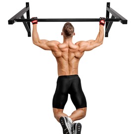 BEAMNOVA Pull Up Bar Wall Mount Ceiling Mounted Chin Up Bar Home 110cm 43 Inch Heavy Duty 500 lbs for Exercise with Installation Accessories,Pull Up Bar Wall Mounted