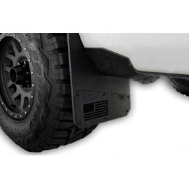 REK GEN 'Merica Mud flaps Compatible with 2017-2020 Ford F-150 - Installation Hardware and Instructions Included (Rear, Black)