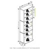 Furinno FURINNO JAYA Space Saving Multimedia Storage Tower, Espresso