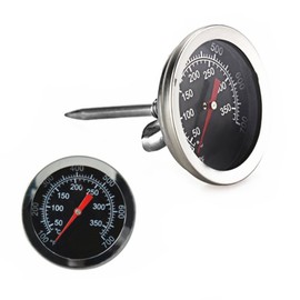 Qiorange Barbecue BBQ Pit Smoker Grill Thermometer Temp Gauge, Stainless Steel Oven Cooking BBQ Probe Thermometer (50°C - 350°C)