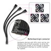 PWM Fan Splitter Cable 10 inches, 3 Pack, Black, 3