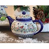 Blue Rose Polish Pottery Winter Cardinal Teapot