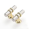 Haliwu 20 Pack Brushed Nickel Cabinet Knobs, Gold Cabinet Knobs