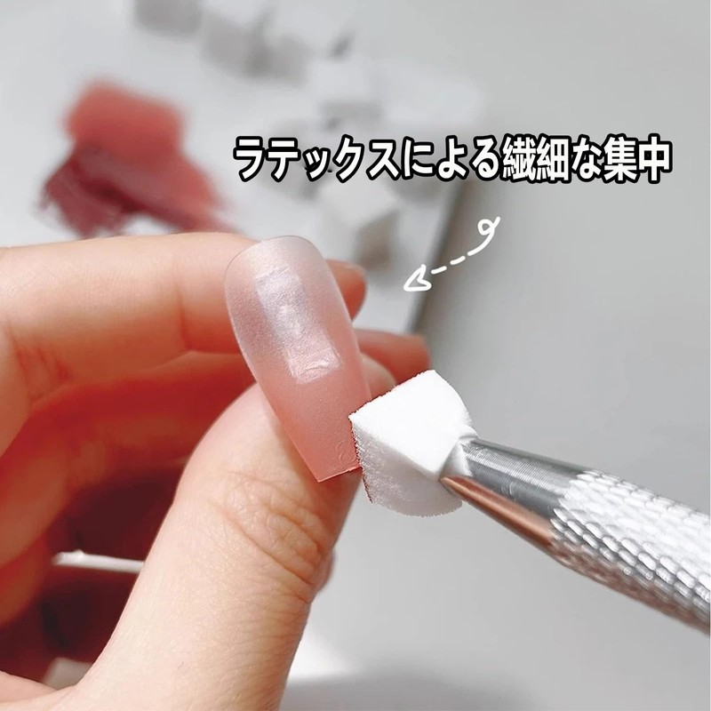 Tenincik ネイル用品 メイクスポンジ 使い捨て ネイルス 豆腐ブロック スポンジ1cm 専用クリップ付き パフ 道具