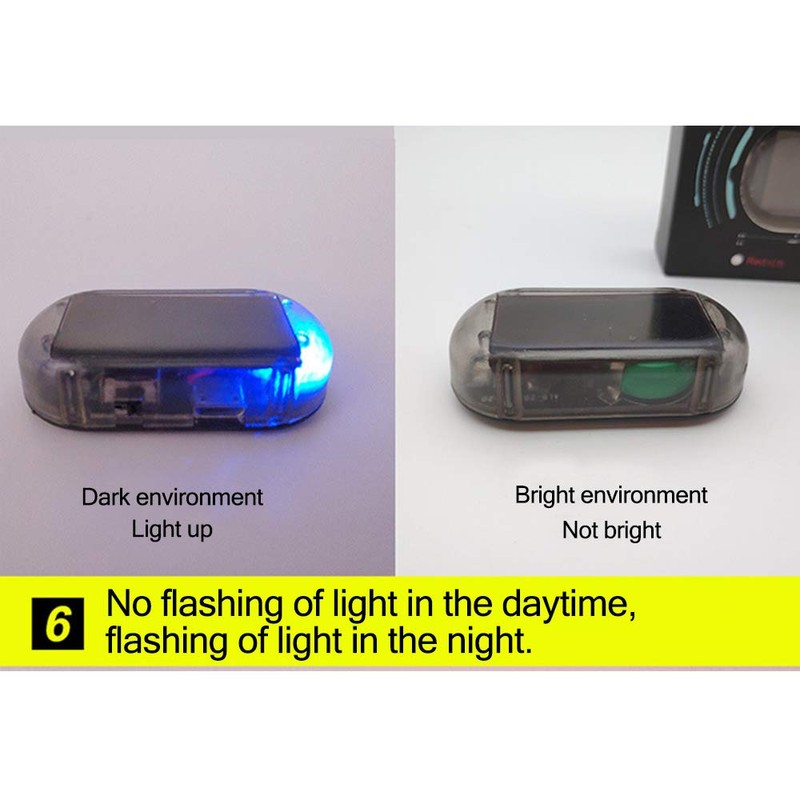 Car Alarm LED Light Solar Security Warning Dummy System Anti-theft