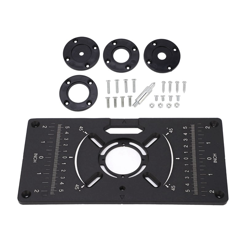 Router Plate Aluminum Alloy Router Table Insert Plate Trimming Machine