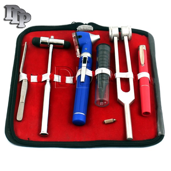 DDP LED Fiber Optic Otoscope Tuning Fork C128 Reflex Hammer