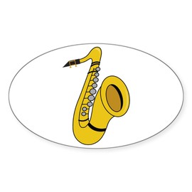 CafePress Saxophone Sticker Sticker (Oval 50 pk)