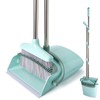 XXXFLOWER Broom and Dustpan Set with Cleaning Teeth, 55" Long