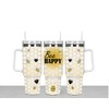 BEE Happy Large Unisex 40oz Stainless Steel Travel Cup Tumbler