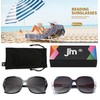 JM 2 Pack Bifocal Sunglasses for Women, Oversized Fashion Square