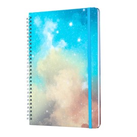 siixu Spiral Hardcover Notebooks and Journals, Colorful Writing Journal for Women, Men, Unique Personal Diary to Write in, 6.8"x9.8", 128 Pages, Large, Unlined, Blank, Nebula