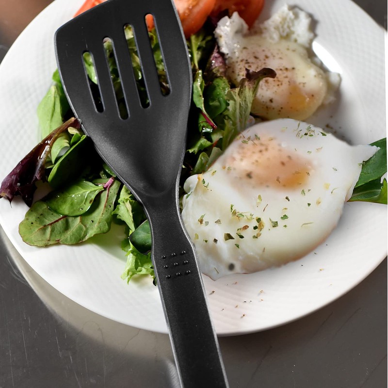 Norpro My FavoriteTM Scoop & Drain Slotted Spatula, Black,One Size