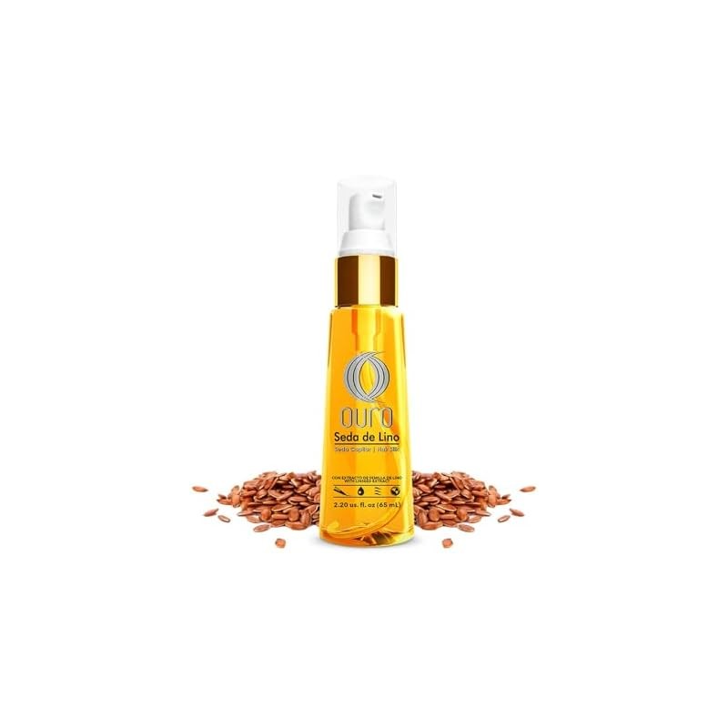 OURO Seda de Lino, Tratamiento Capilar Restaurador y Termoprotector para