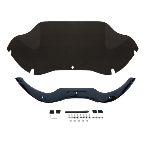 TCMT Black 9.5'' Windshield Windscreen & Trim Fit For Harley Road Gl