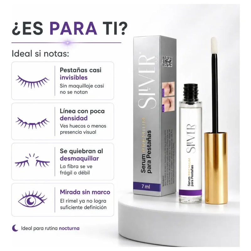 Sérum Alargador Y Fortalecedor De Pestañas Silverlash 7g