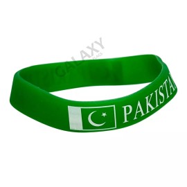 Pakistan Bracelet  / Pakistan Flag Silicone Rubber Bracelet