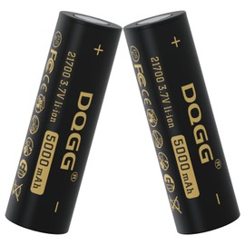 BENKIA 21700 Rechargeable Battery 3.7Volt Li-ion Batteries 5000mAh Large Capacity Flat Top for Led Flashlight Headlamp (2 Pack)