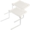 Carlo Milano Bedside Tray: Set of 2 Folding Bed Shelves,