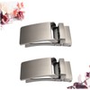 KONTONTY 2pcs Men's Alloy Automatic Buckle Ratchet Belt Buckles for