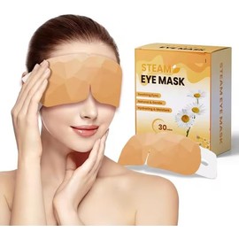 Máscara de Vapor para Ojos, Mascarilla Térmica Relajante y Hidratante, 30 Minutos, 3 Colores (Naranja)