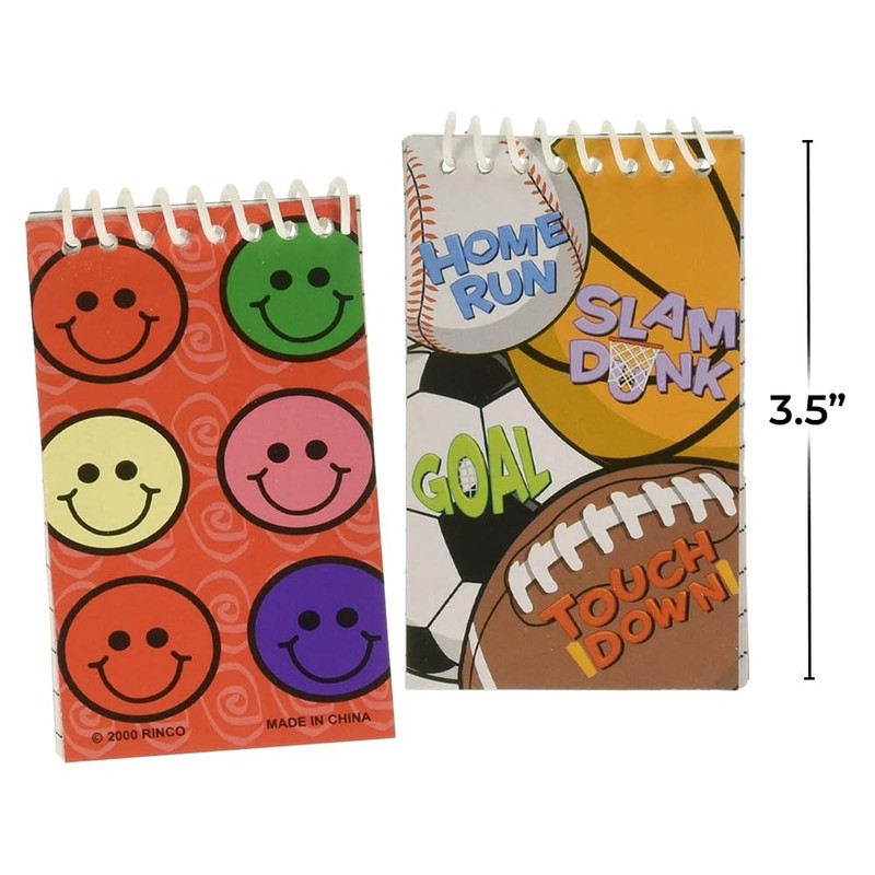 Rhode Island Novelty 3.5"X2.25" 72pc Spiral Notebook Assortment