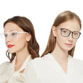 Blue Light Glasses, Fake Glasses, Square Sunglasses for Women, Blue Blockers Glasses for Women, Blue Light Blocking Glasses, Eye Glasses, Gaming Glasses with Blue Light Blocking, Leopard, Transparent