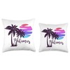 BAHAMAS Beach Vacation Spring Break Retro Vintage Sunset Throw Pillow