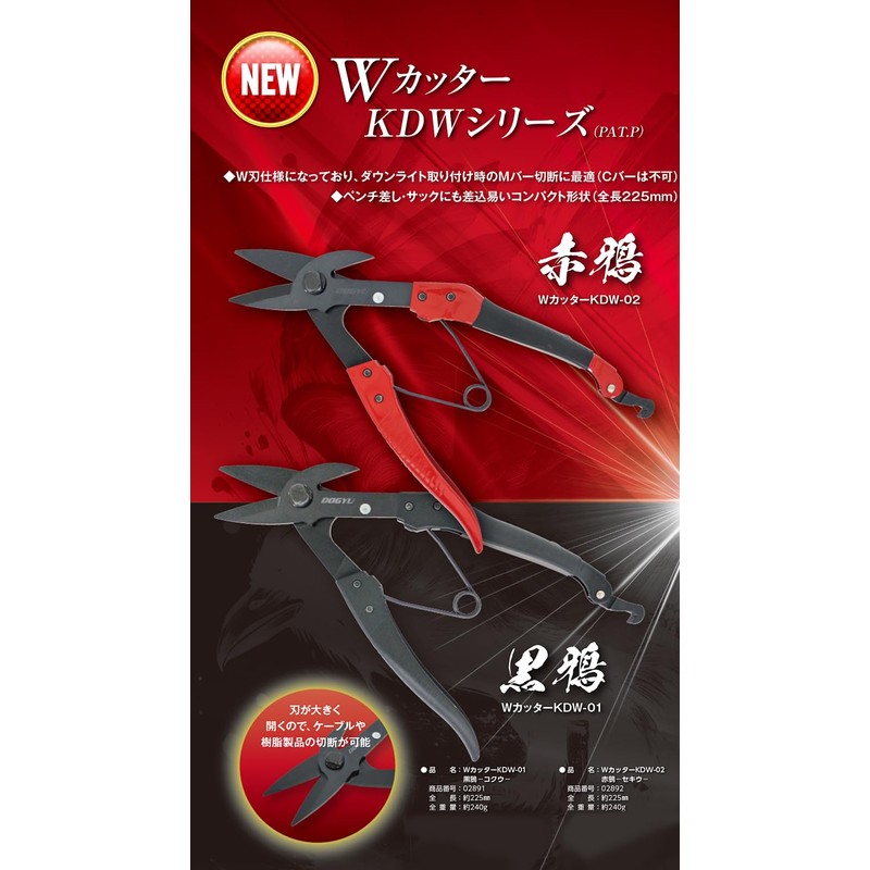 Dogyu Sangyo 02891 KDW-01 W Cutter, Raven Koku