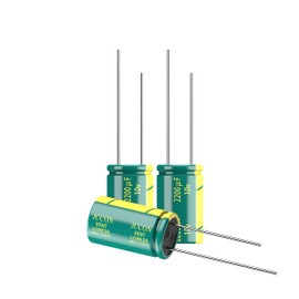 JCCON 10-Pack 10V 2200uF Premium Quality Low ESR Electrolytic Capacitors 10x17mm (0.4x0.67in), 10Volt 2200MFD High-Frequency Caps with Superior Performance
