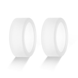 2-Pack Ring Cover Compatible for Oura Ring Gen 4 & 3 Horizon/Heritage, Anti-Scratch Elastic Silicone Case for OuraRing Gen3/Gen4 Protector (Clear White, S for 6 7 8 9 10)