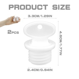 ZJIVQO 2 x Replacement Hot Water Bag Stopper Plastic Hole Stopper for Hot Water Bag Hot Water Bottle White