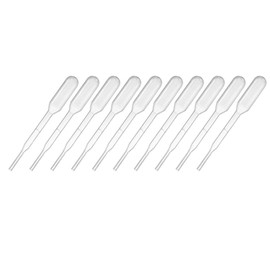 sourcing map 50 Pcs Plastic Disposable Pipettes 0.2ml, Clear Transfer Pasteur Pipettes, 61mm Length, Liquid Dropper for Lab
