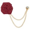 sourcing map Bridegroom Brooches Rose Flower Size 1.77 inch Cloth