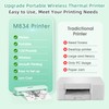 Phomemo M834 Portable Printer, Wireless Bluetooth Thermal Printer, Support Multi-Size